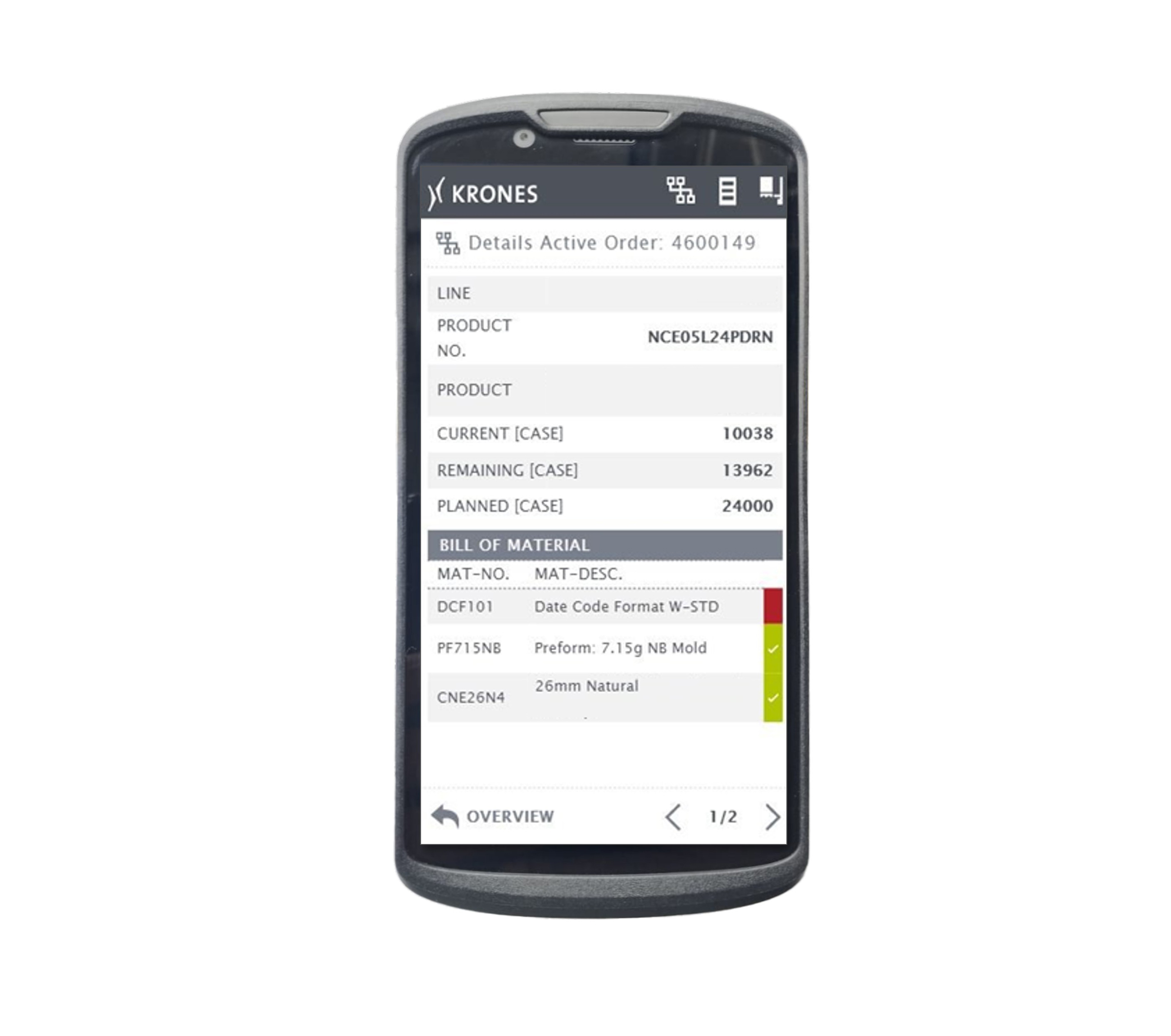 Material Management App (MM App) für Scanner 1/2